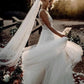 Elegant A Line V Neck Tulle Wedding Dresses With Flowers V Back Beach Wedding SJSPEKH2P28