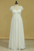Plus Size Scoop A Line Wedding Dresses Chiffon With Applique