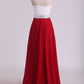 Chiffon With Applique And Beads Prom Dresses Sweetheart A Line