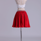 Bicolor Bateau A Line Short Homecoming Dresses Satin & Tulle With Beads Two Pieces