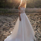 Sexy Lace Appliques High Neck Country Wedding Dresses, Beach Bridal Dresses SJS15528