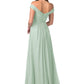 Zara Floor Length A-Line/Princess Sleeveless Natural Waist Spaghetti Staps Bridesmaid Dresses