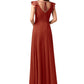 Lia Spaghetti Staps Natural Waist Sleeveless Floor Length A-Line/Princess Bridesmaid Dresses