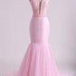 Sweetheart Prom Dresses Mermaid/Trumpet With Applique Court Train