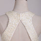 Scoop Open Back Beaded Bodice A Line Lace Homecoming Dresses Two Pieces
