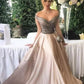 New Arrival Off The Shoulder Prom Dresses A Line Beaded Bodice Satin