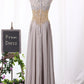 2024 A Line Evening Dresses Scoop With Applique And Beads Chiffon