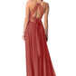Madyson Natural Waist Sleeveless Spaghetti Staps Floor Length A-Line/Princess Bridesmaid Dresses