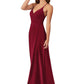 Aleena Spaghetti Staps Natural Waist Sleeveless Floor Length Trumpet/Mermaid Bridesmaid Dresses