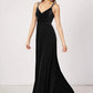 Mina Sleeveless Trumpet/Mermaid Spaghetti Staps Floor Length Natural Waist Bridesmaid Dresses