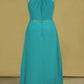 2024 A Line Scoop Beaded Waistline Floor Length Mother Of The Bride Dresses Chiffon & Lace