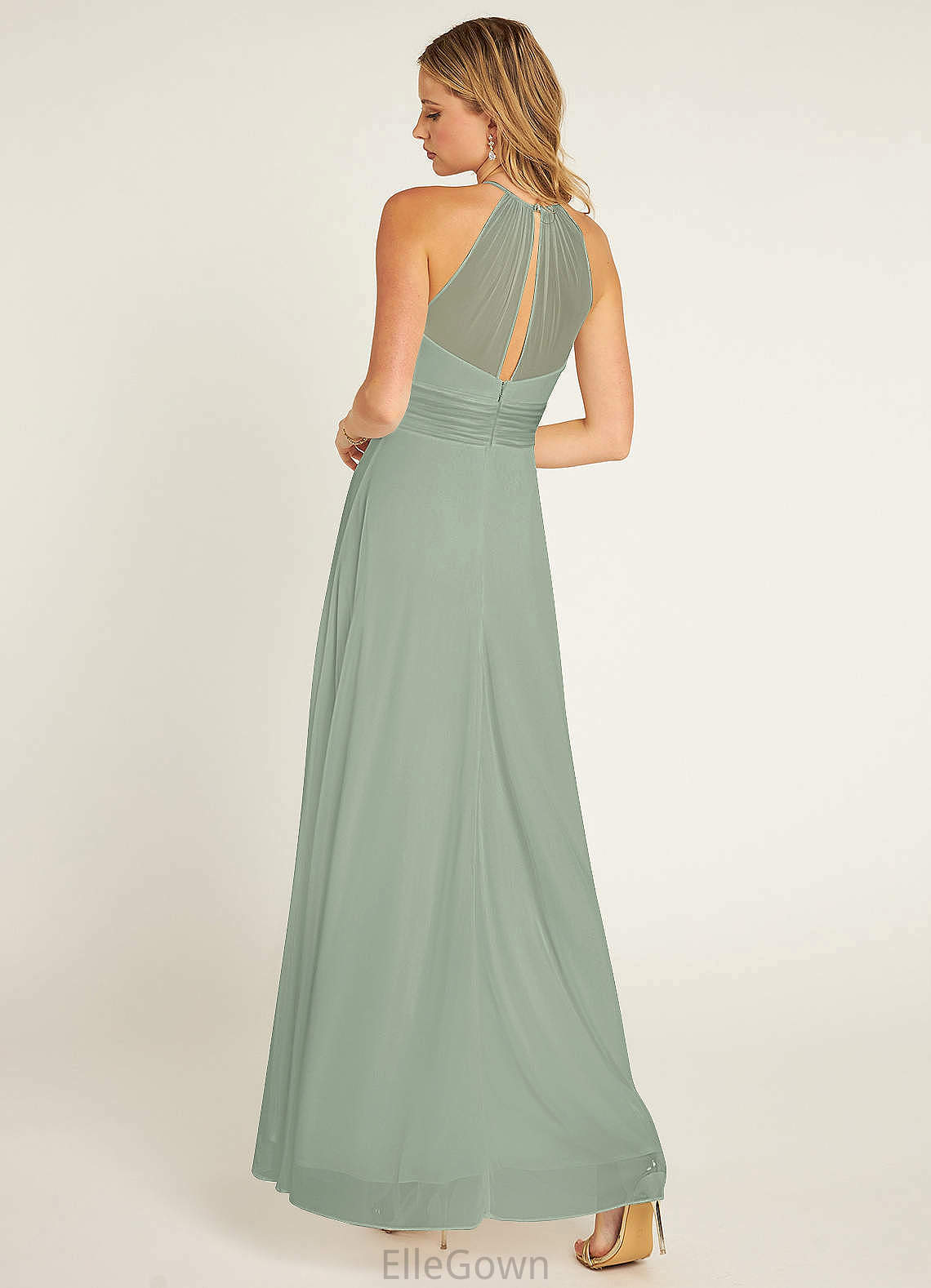 Maryjane Sleeveless Natural Waist Tea Length Scoop A-Line/Princess Bridesmaid Dresses