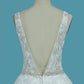Straps Lace Wedding Dresses A Line With Beaded Waistline Open Back