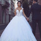 Off The Shoulder Wedding Dresses Tulle With Applique A Line Court Train