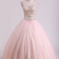 Ball Gown Tulle With Beading Floor Length Quinceanera Dresses