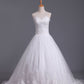 Vintage Wedding Dresses Sweetheart A Line Tulle With Applique And Sash