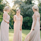 A Line Pink One Shoulder Chiffon Long Simple Bridesmaid Dresses, Wedding Party Dresses SRS15552