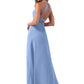 Eleanor A-Line/Princess Floor Length Natural Waist Scoop Sleeveless Bridesmaid Dresses
