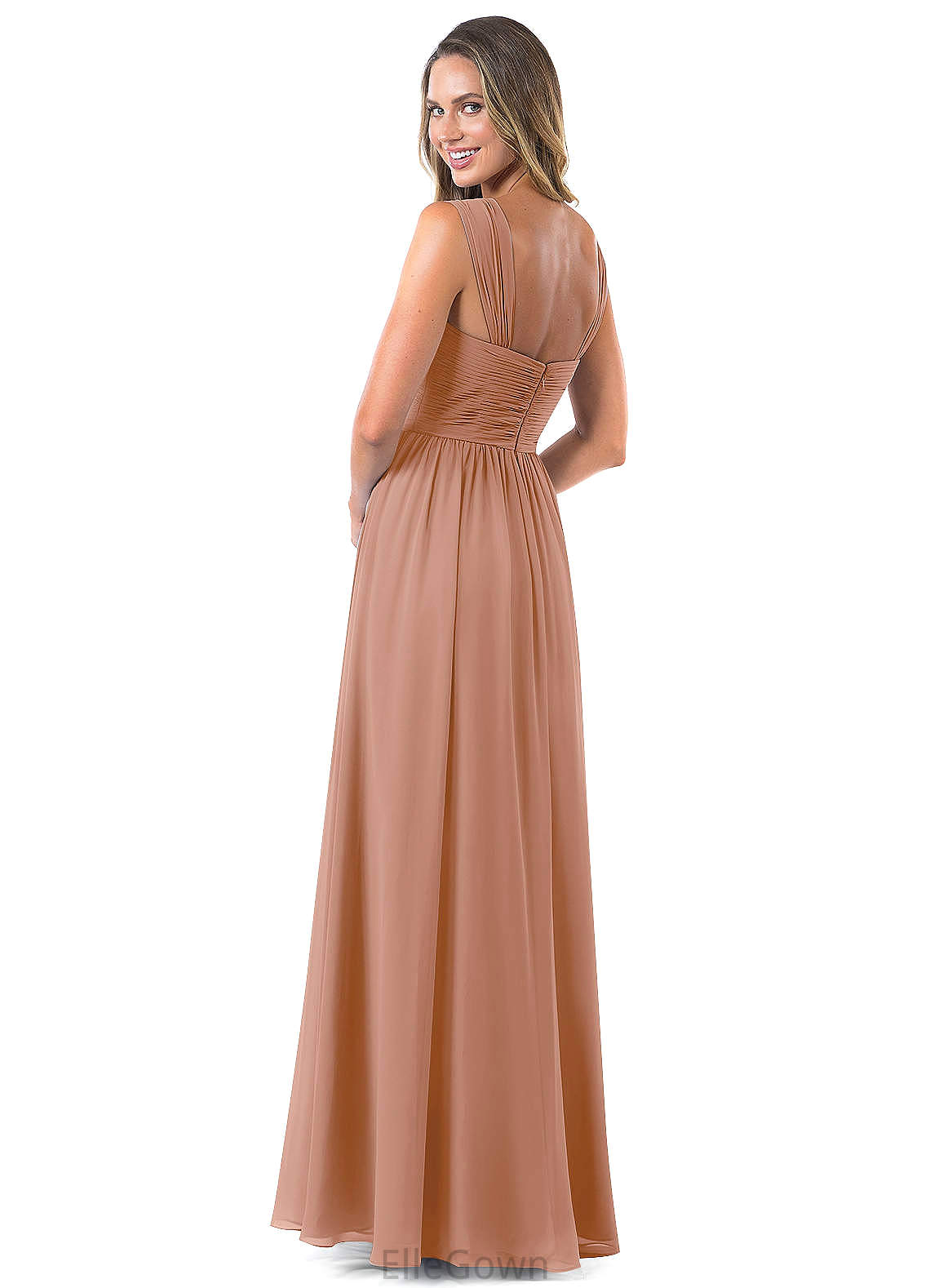 Krista Floor Length Natural Waist Trumpet/Mermaid Spaghetti Staps Sleeveless Bridesmaid Dresses