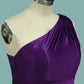 2024 One Shoulder A Line Satin With Ruffles Short/Mini Bridesmaid Dress