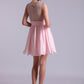Lovely Homecoming Dresses A Line Scoop Chiffon Short/Mini