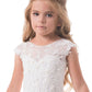 Scoop A Line Tulle With Applique And Sash Sweep Train Flower Girl Dresses