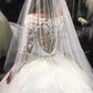 Ball Gown Bateau Long Sleeves Tulle Wedding Dresses With Applique And Beads