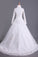 Muslim Wedding Dresses A Line High Neck Tulle With Applique Court Train