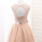 Tulle & Lace Homecoming Dresses Scoop A Line With Sash