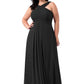 Chaya Sleeveless Floor Length V-Neck Natural Waist A-Line/Princess Bridesmaid Dresses