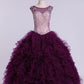 Off The Shoulder Beaded Bodice Quinceanera Dresse Ball Gown Tulle