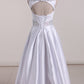 2024 New Arrival Scoop With Beading Satin Flower Girl Dresses