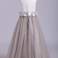 New Flower Girl Dresses Bateau A Line Tulle With Handmade Flowers
