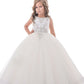 Flower Girl Dresses Ball Gown Scoop Open Back Tulle With Beading