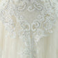 Luxurious Scoop Wedding Dresses A Line Tulle With Appliques And Beading Royal Train