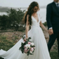 Fairy A-Line V Neck Sleeveless Chiffon Beach Wedding Dresses With Button Simple Bridal SJSP6DZLT86