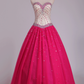 Quinceanera Dresses Ball Gown Sweetheart Beaded Bodice Tulle Floor Length