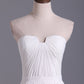 Chic Prom Dresses Long A Line Strapless Chiffon Ivory Color Petite Size Under 200
