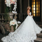 Sweetheart Wedding Dresses A Line Tulle With Handmade Flower