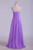 Sweetheart Neckline Chic Dress Pleated Bodice A Line With Slit Chiffon