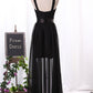 2024 Bridesmaid Dresses A Line Scoop Chiffon With Ruffles Floor Length