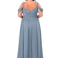 Aria Sleeveless Floor Length A-Line/Princess Spaghetti Staps Natural Waist Bridesmaid Dresses