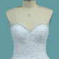 Sweetheart A Line Tulle Wedding Dresses Beaded Bodice Court Train