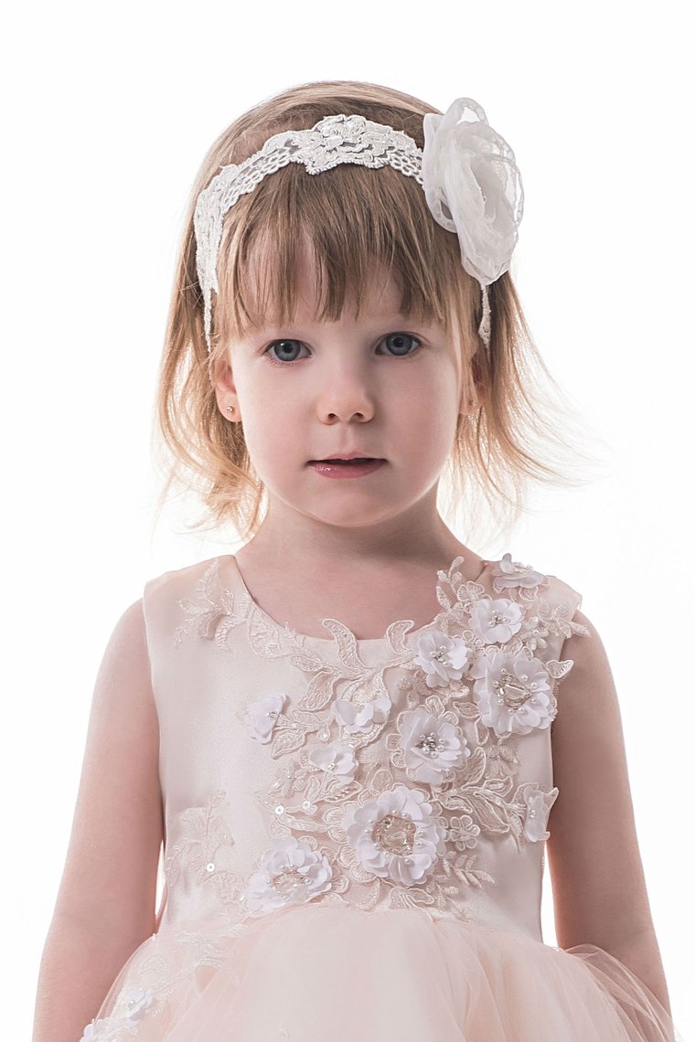 2024 Asymmetrical Scoop Tulle With Applique Flower Girl Dresses A Line