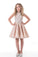 Scoop Flower Girl Dresses A Line Beaded Bodice Satin Short/Mini