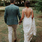 Elegant Mermaid Lace Appliques Straps V Neck Ivory Wedding Dresses, Beach Wedding Gowns SJS15515