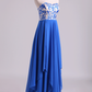 Floor Length Chiffon Prom Dresses Seetheart Princess With Embroidery