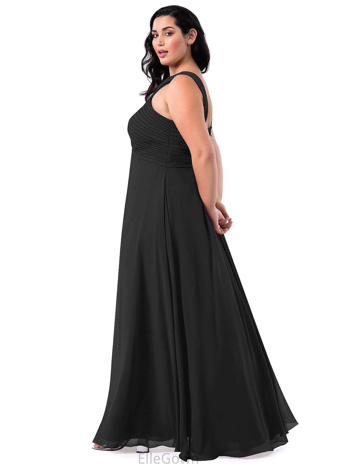 Chaya Sleeveless Floor Length V-Neck Natural Waist A-Line/Princess Bridesmaid Dresses