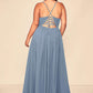 Gretchen A-Line/Princess Natural Waist Sleeveless Scoop Floor Length Bridesmaid Dresses