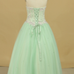 Quinceanera Dresses Sweetheart Ball Gown Tulle With Applique Floor Length